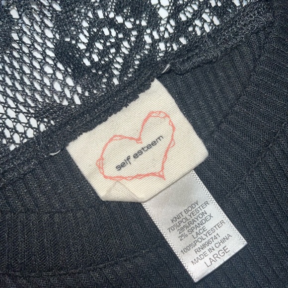 Lace back top by Self Esteem - Picture 2 of 7